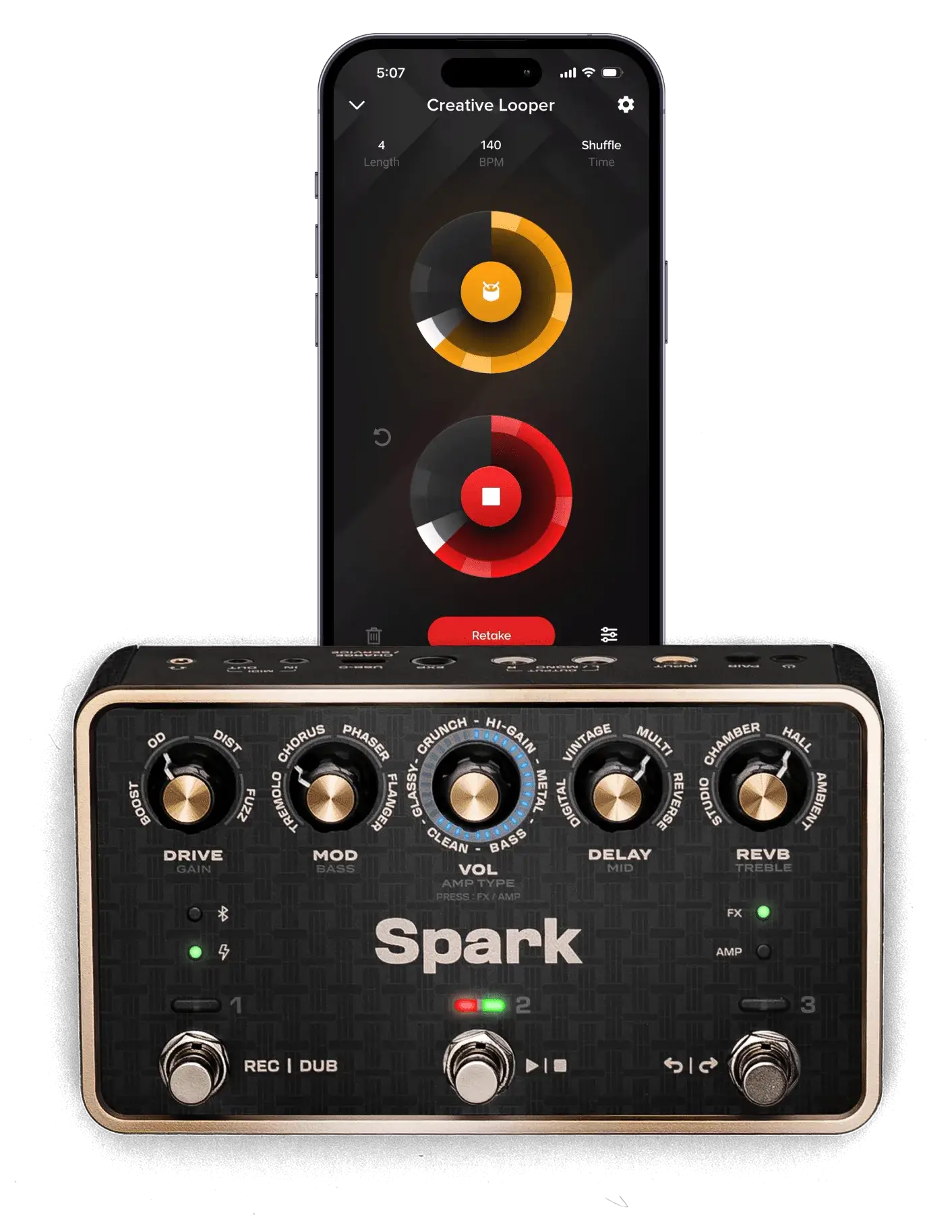 Spark PEDAL | Portable smart amp & effects pedal | Positive Grid